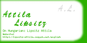 attila lipsitz business card